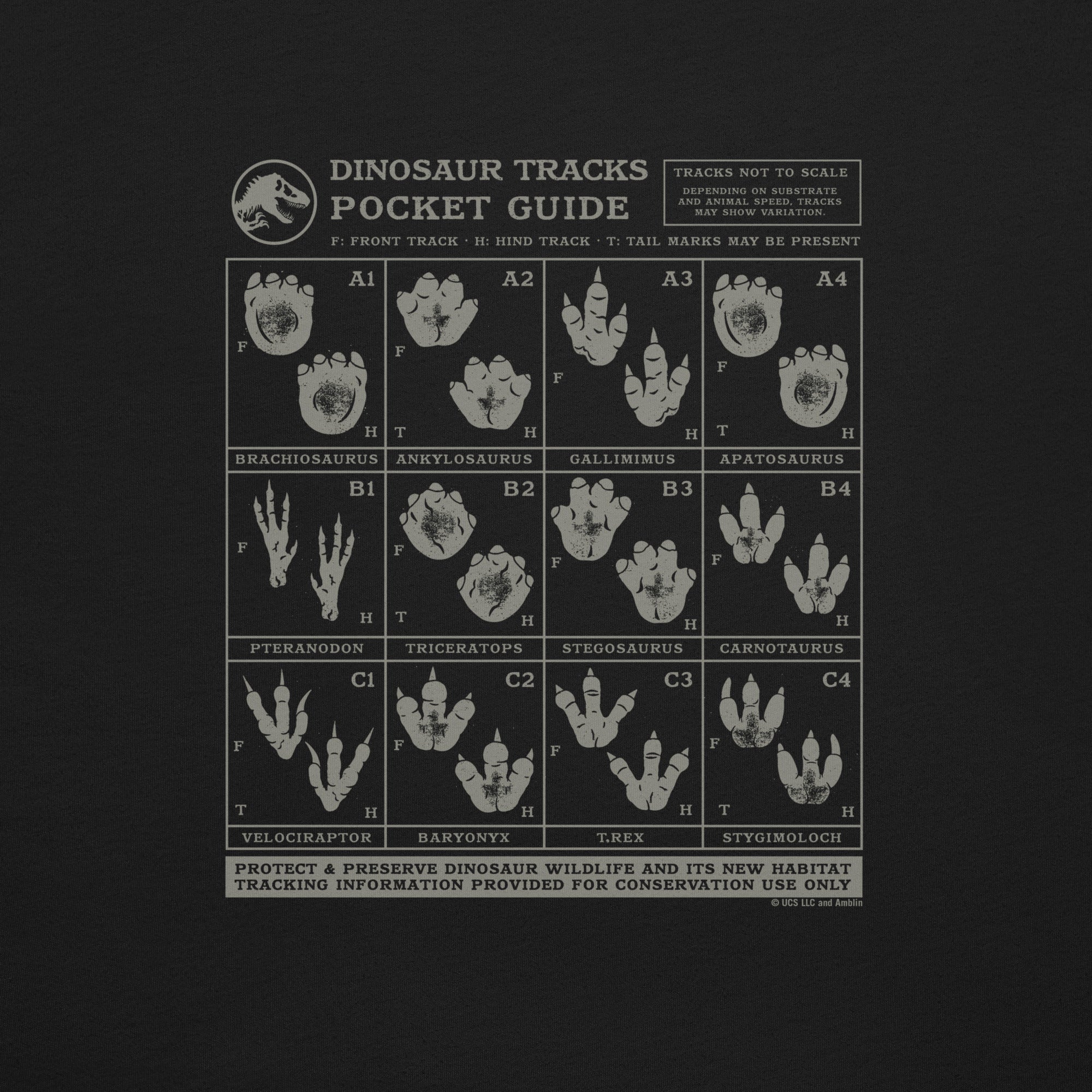 Jurassic Park National Parks Dinosaur Tracks T-Shirt 6 Jurassic Park National Parks Dinosaur Tracks T-Shirt