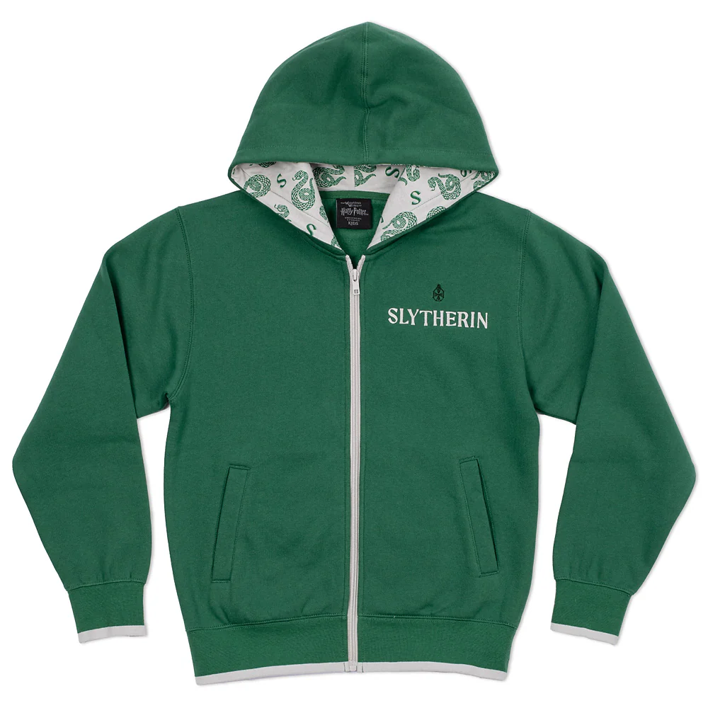 Harry Potter™ Youth Zip-Up Fleece Hoodie of Slytherin™ Logo