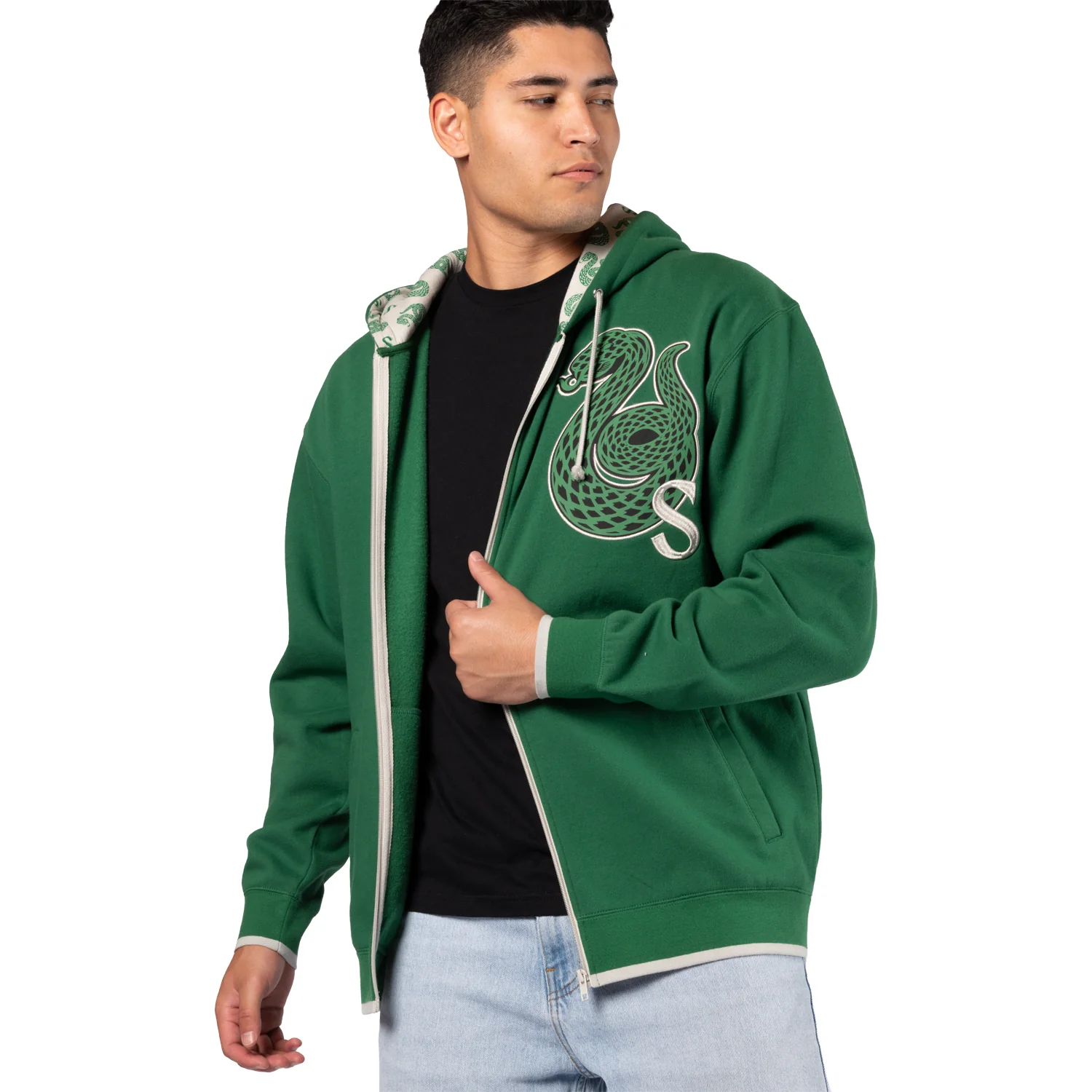 Harry Potter™ Zip-Up Fleece Hoodie - Slytherin™ 6 Harry Potter™ Zip-Up Fleece Hoodie - Slytherin™