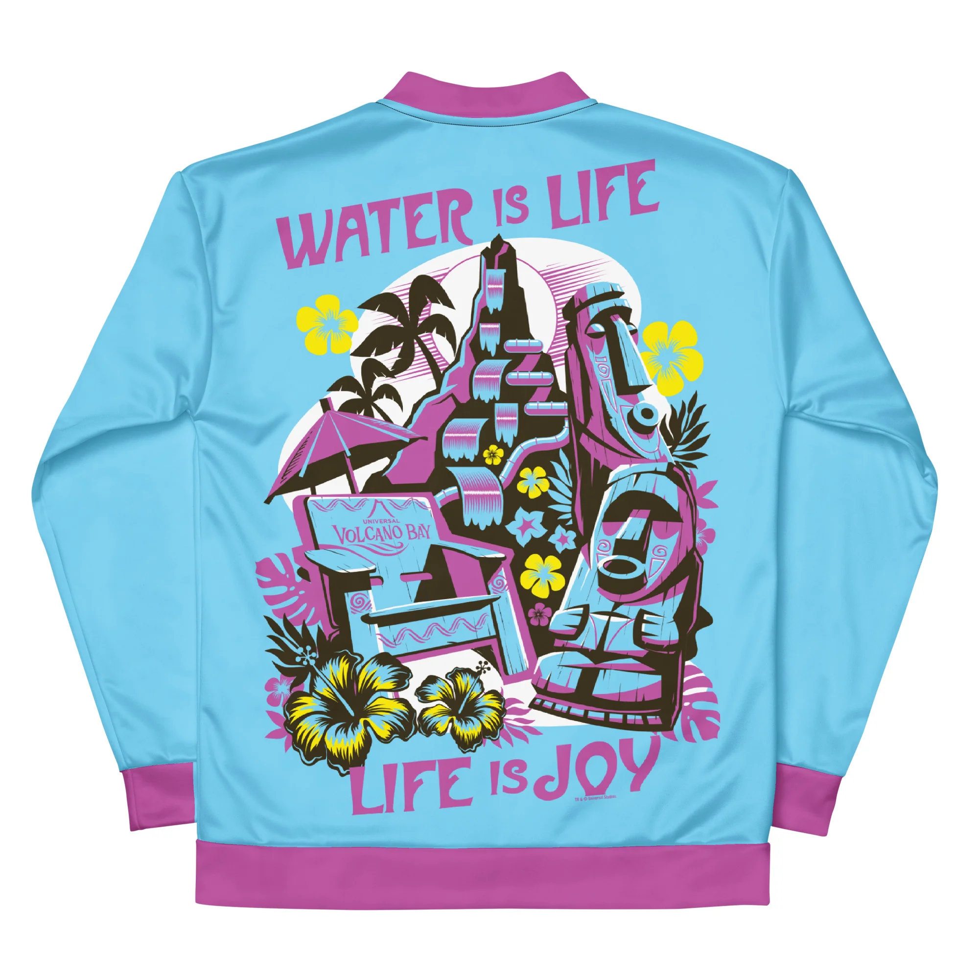 Universal Volcano Bay Water is Life, Life is Joy Bomber Jacket