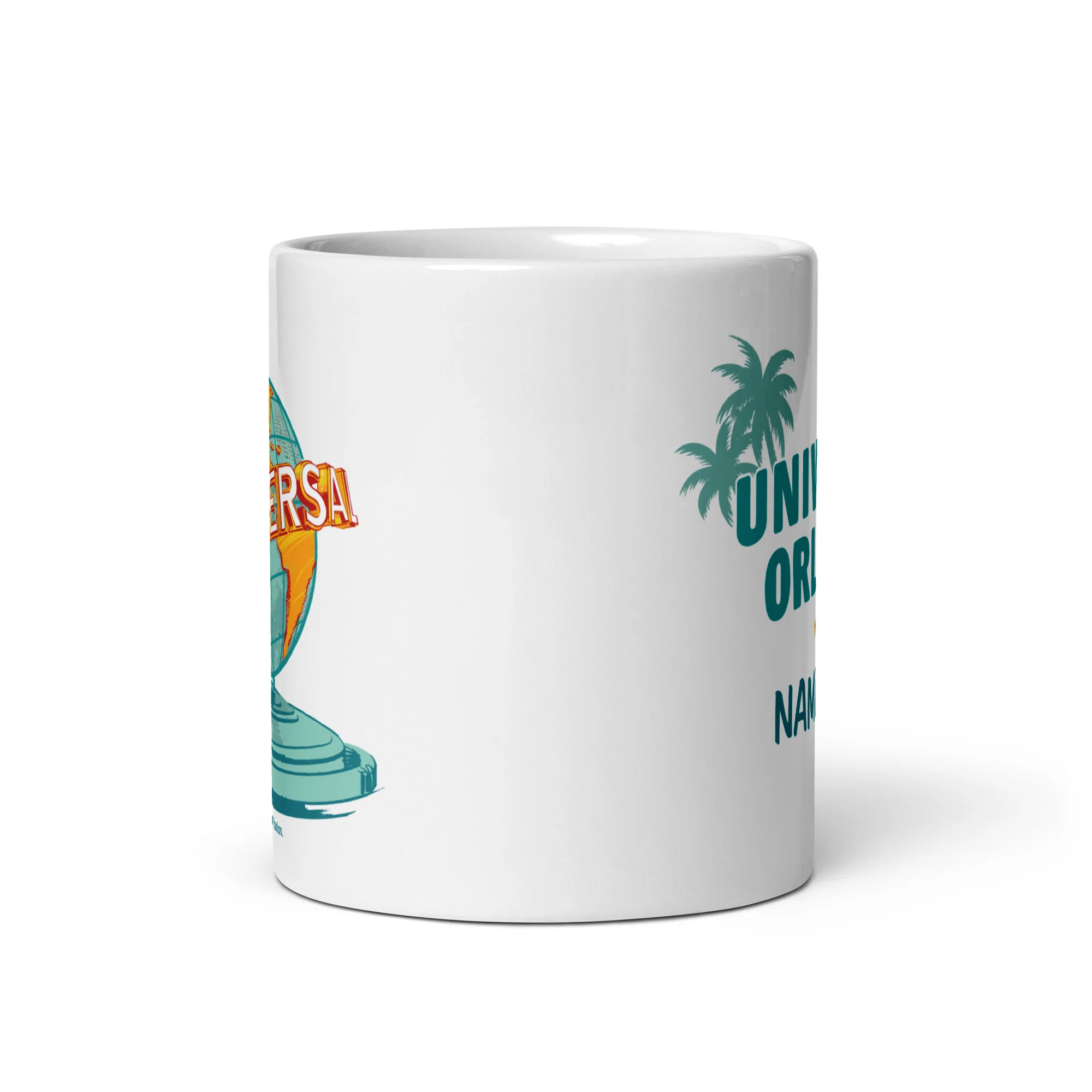 Universal Orlando Resort Vintage Globe Personalized Mug 3 Universal Orlando Resort Vintage Globe Personalized Mug