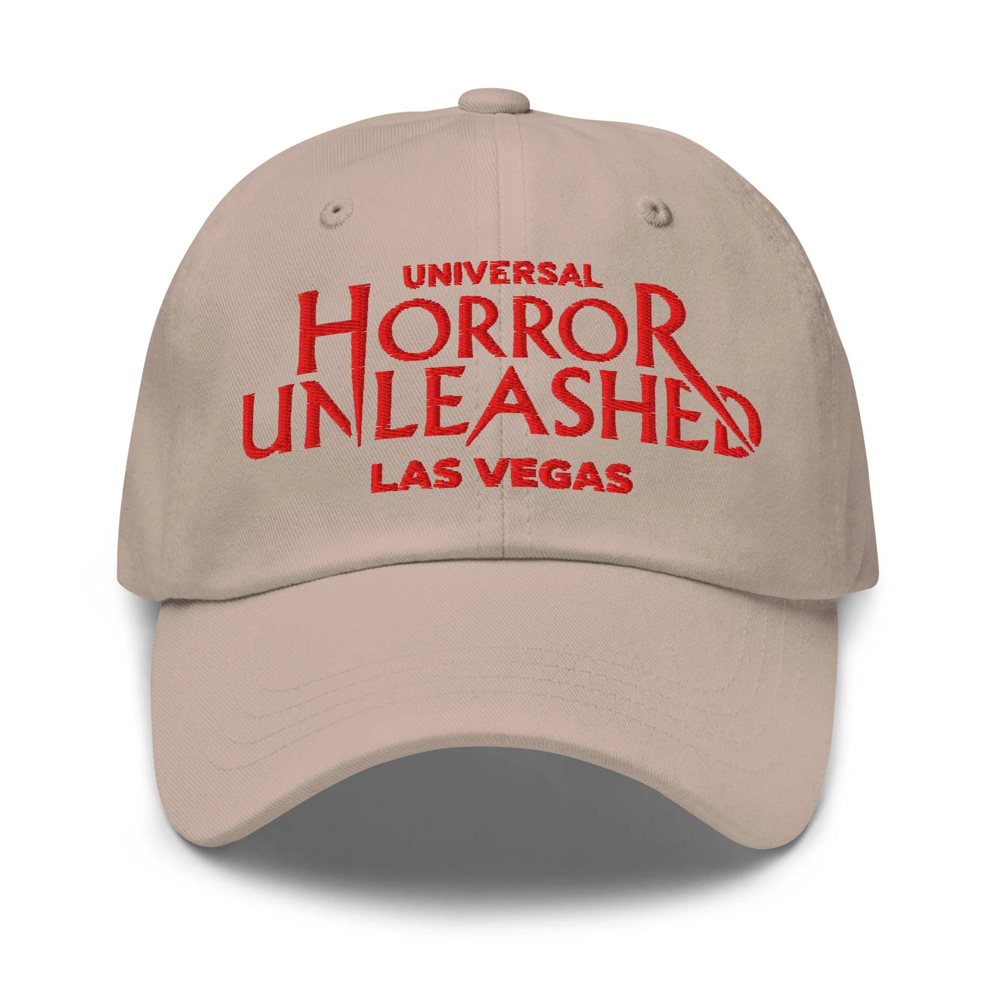 Universal Horror Unleashed Logo Embroidered Dad Hat 4 Universal Horror Unleashed Logo Embroidered Dad Hat