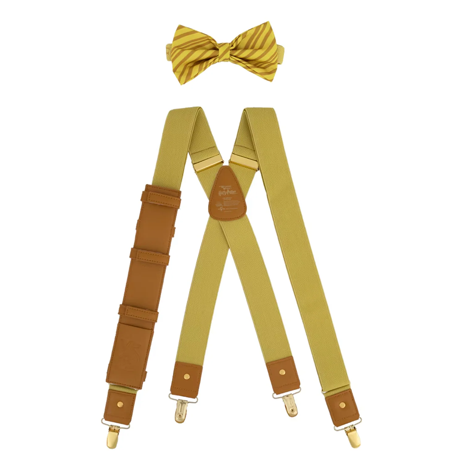 Hufflepuff™ Crest Suspender and Bowtie Set