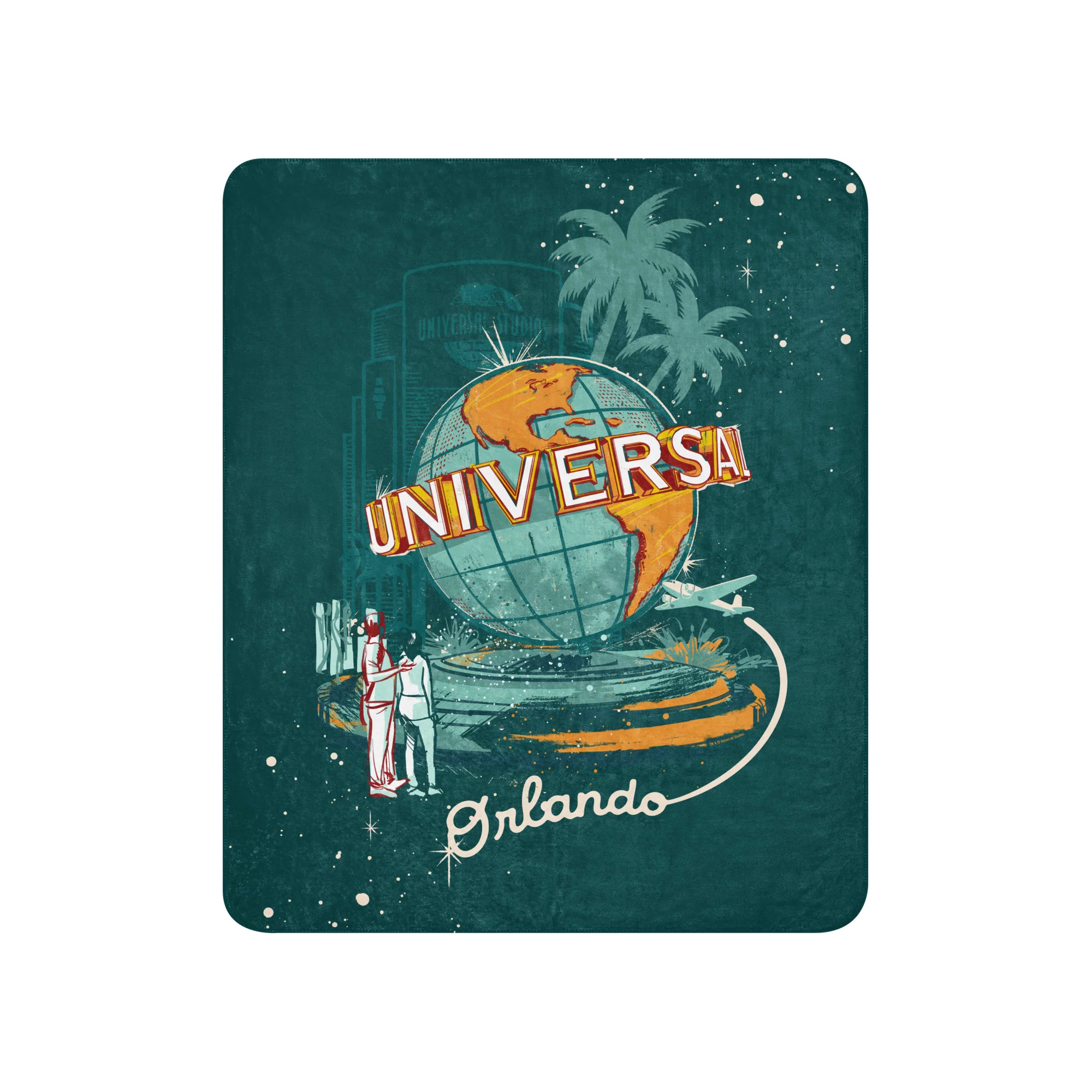Universal Orlando Resort Vintage Globe Sherpa Blanket 6 Universal Orlando Resort Vintage Globe Sherpa Blanket