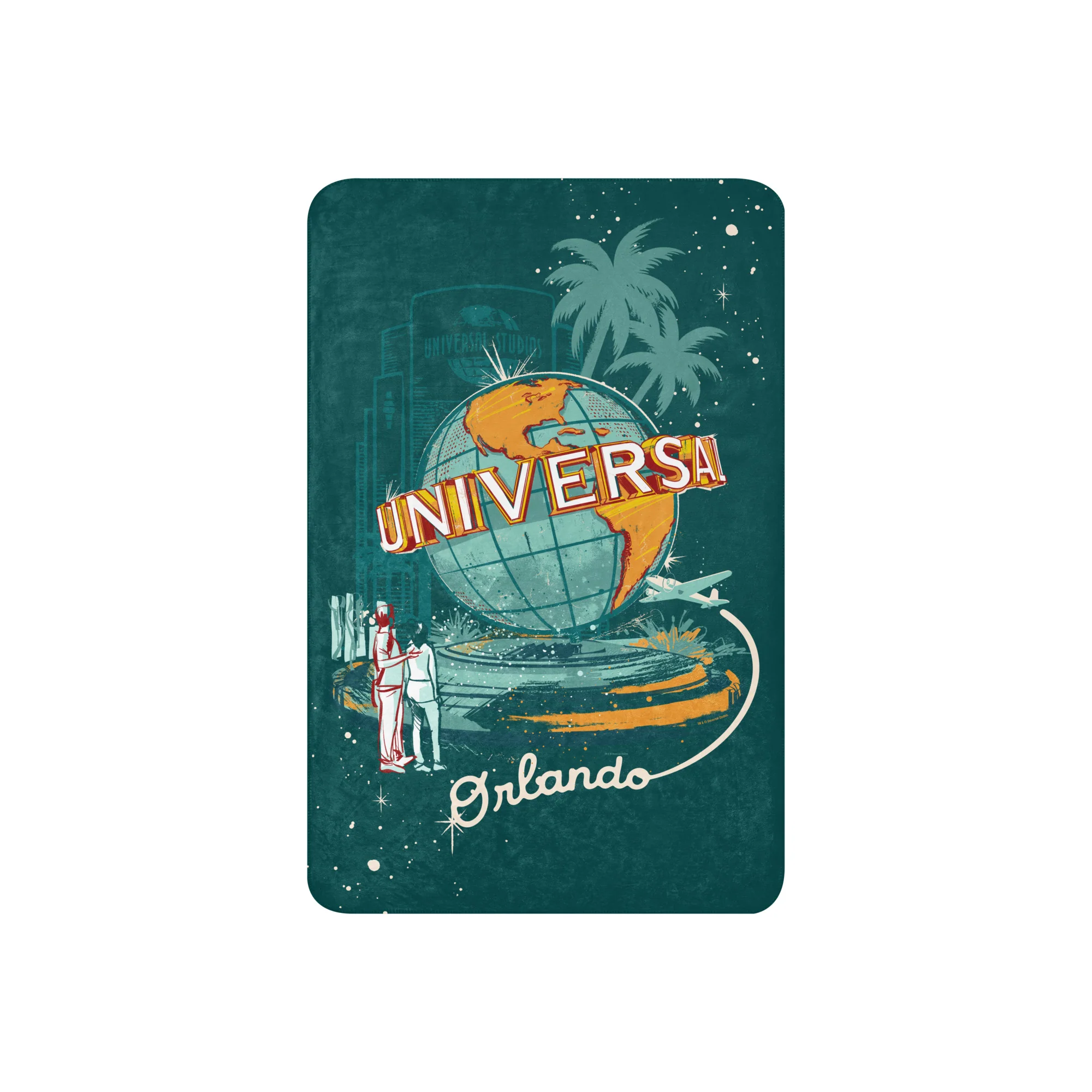 Universal Orlando Resort Vintage Globe Sherpa Blanket 8 Universal Orlando Resort Vintage Globe Sherpa Blanket