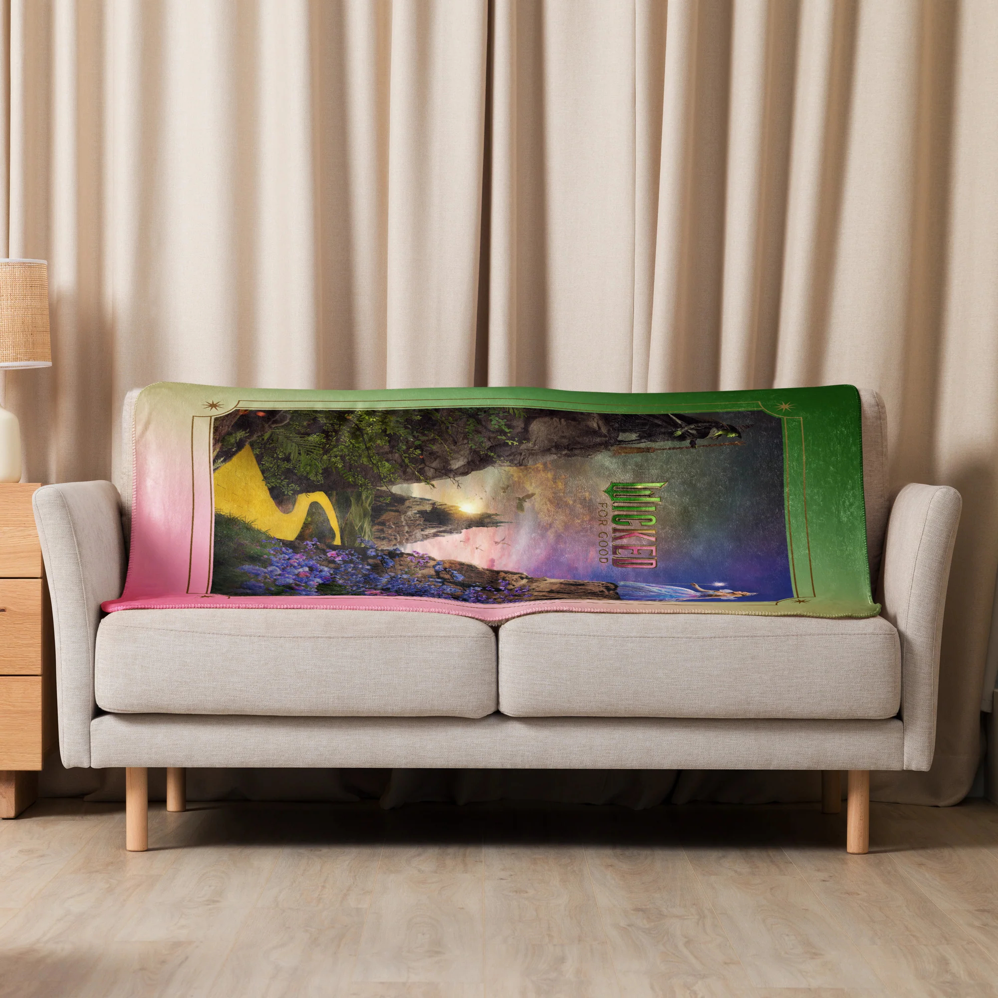Wicked: For Good Key Art Sherpa Blanket