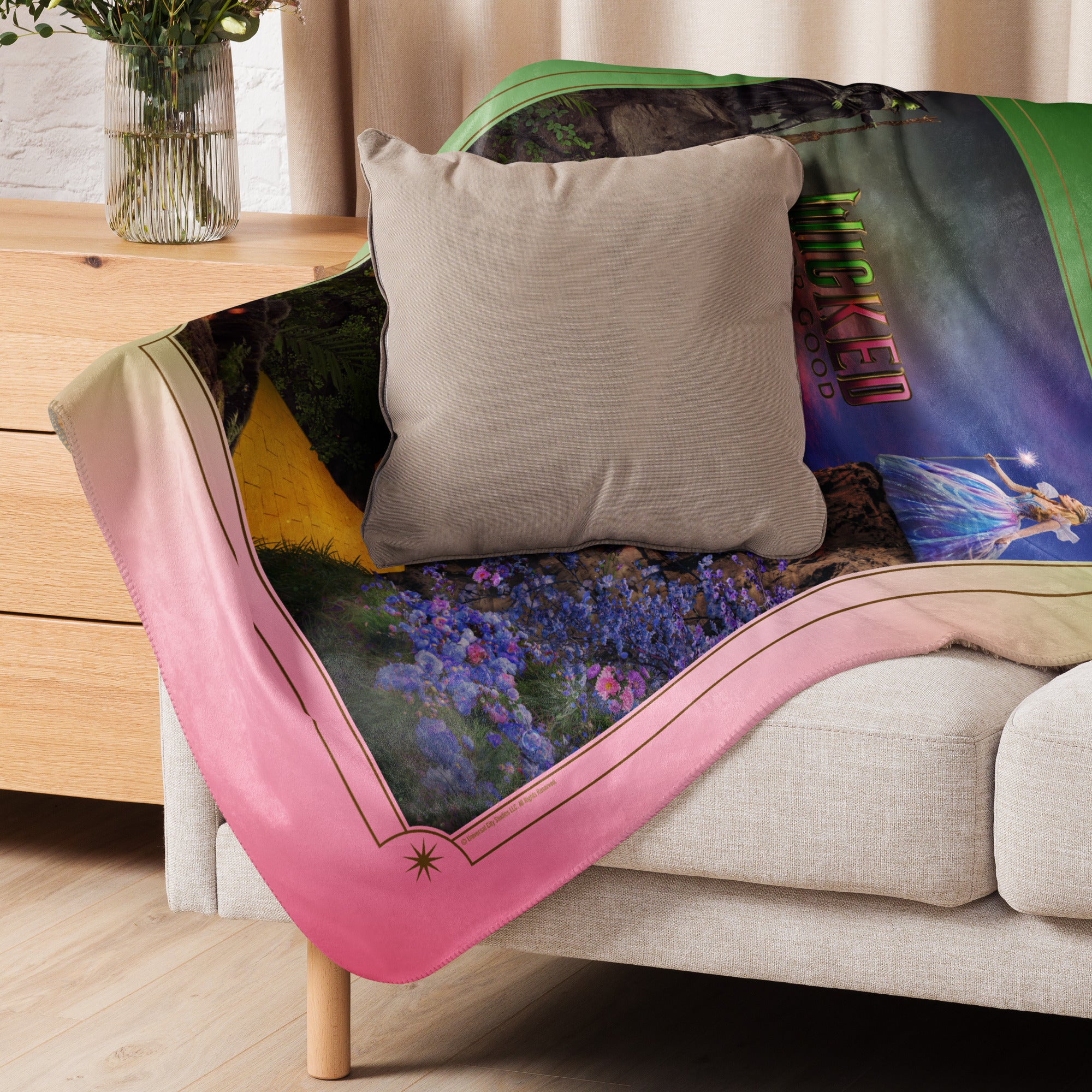 Wicked: For Good Key Art Sherpa Blanket 4 Wicked: For Good Key Art Sherpa Blanket
