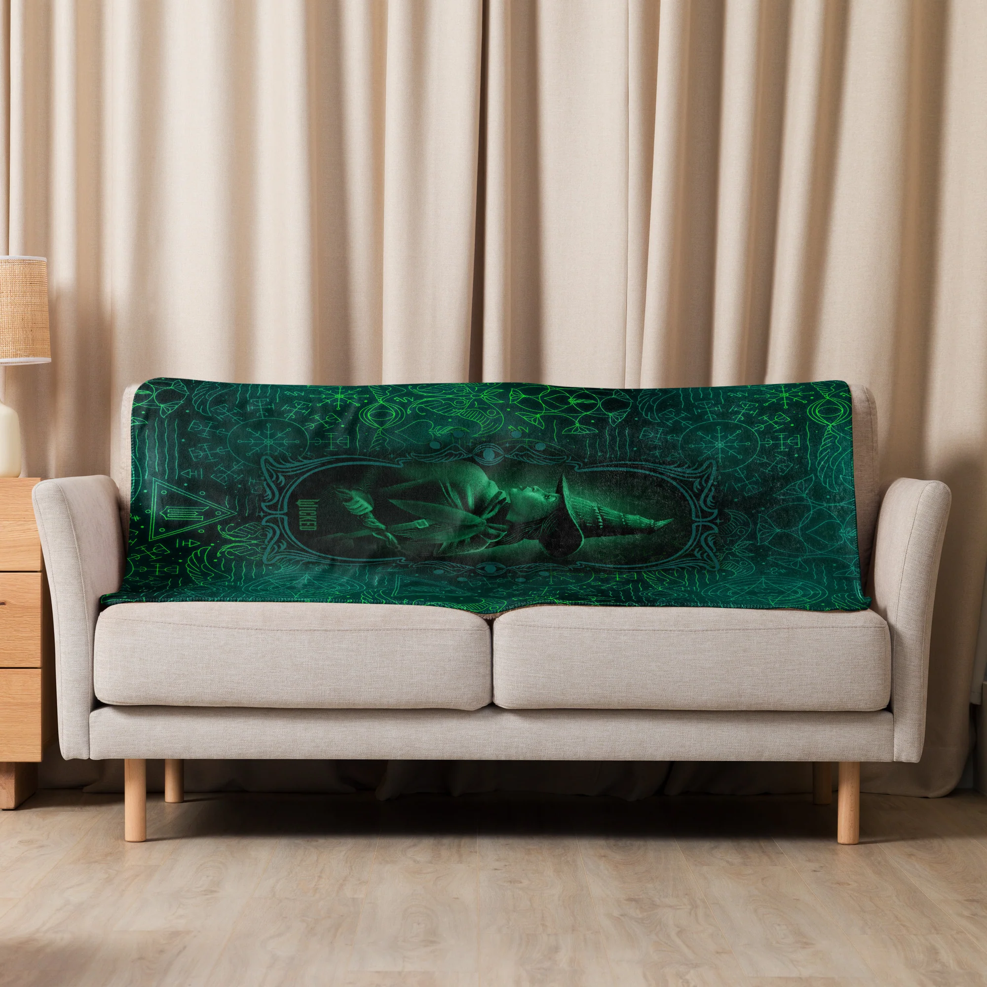 Wicked Elphaba Grimmerie Sherpa Blanket