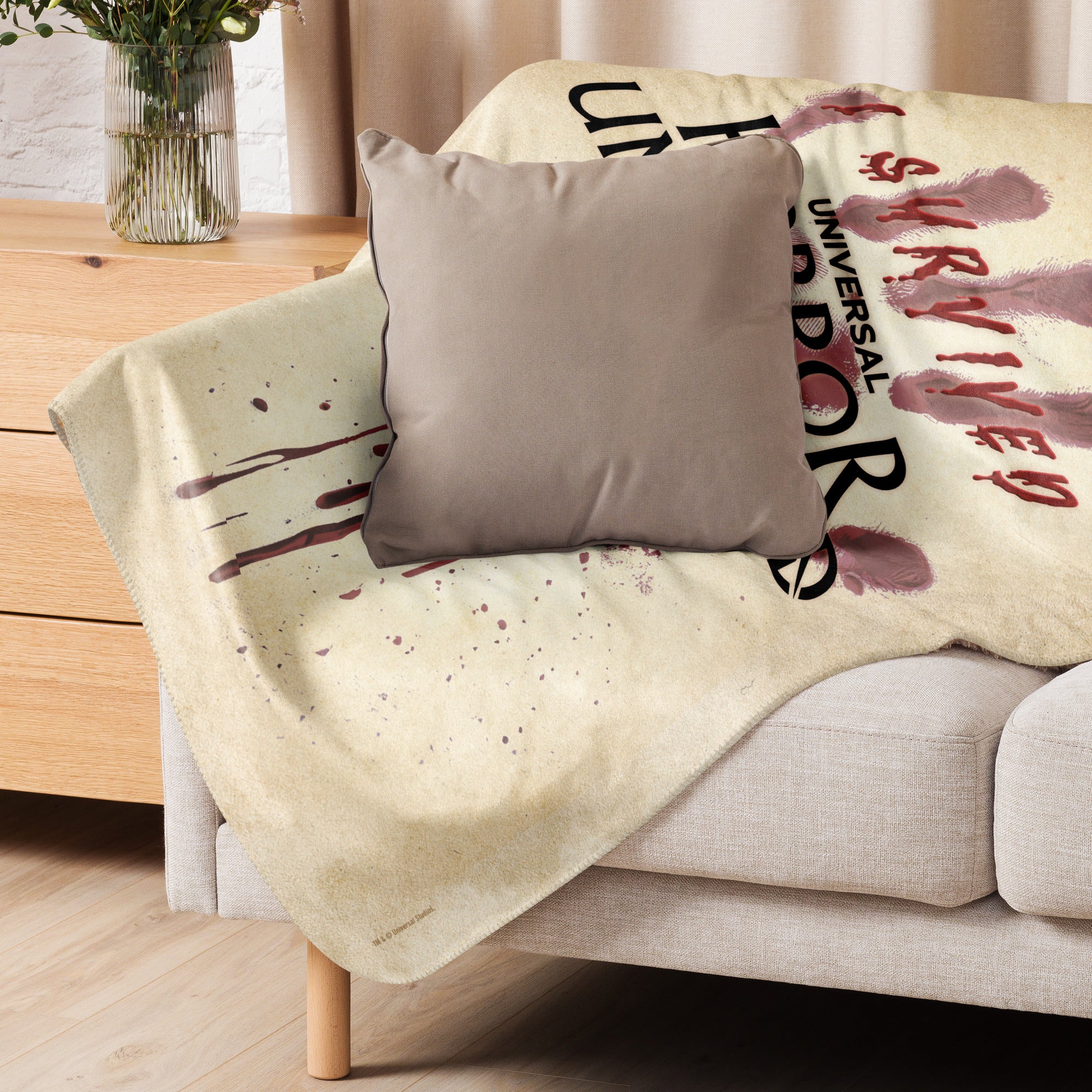 Universal Horror Unleashed I Survived Sherpa Blanket 4 Universal Horror Unleashed I Survived Sherpa Blanket