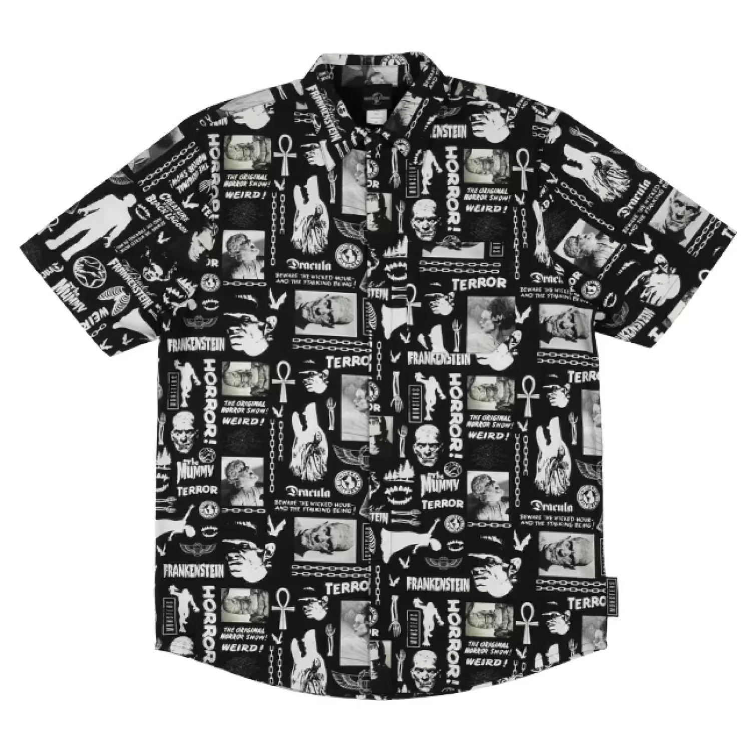 Universal Monsters Black & White Button-Up Shirt