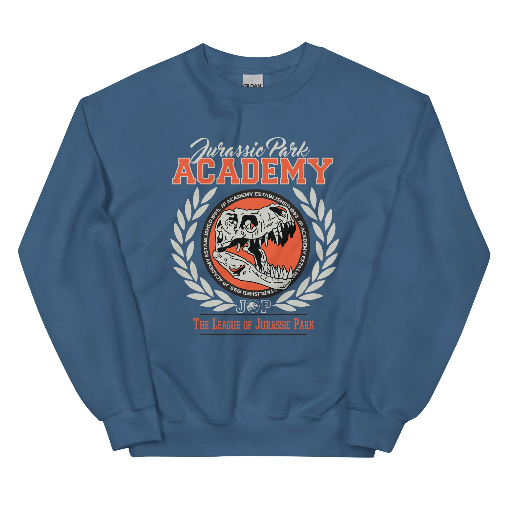 Jurassic Park Retro Varsity Academy Crew Neck Sweatshirt