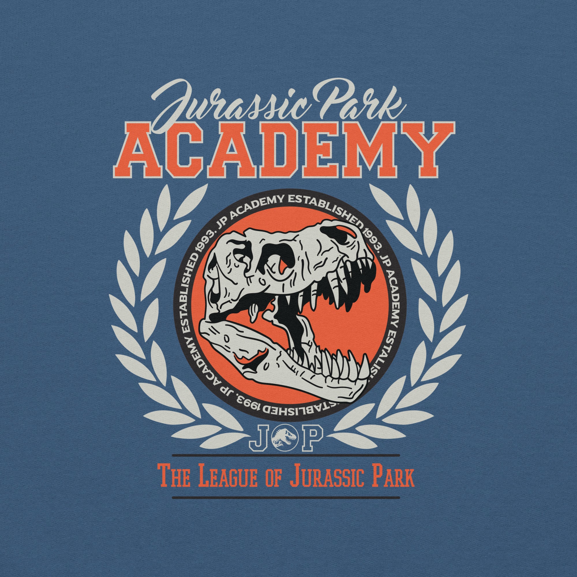 Jurassic Park Retro Varsity Academy Crew Neck Sweatshirt