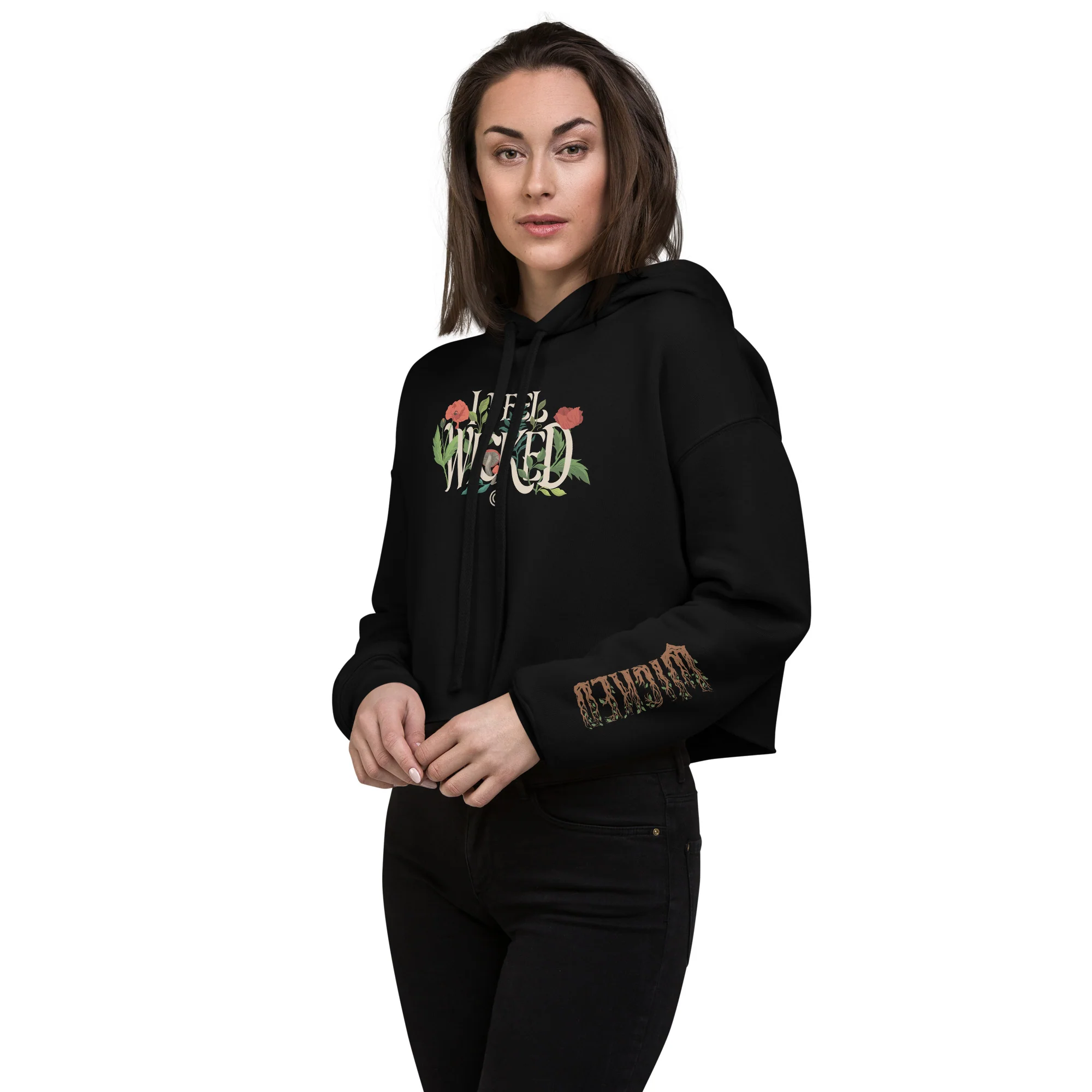 Wicked: For Good Cropped Hoodie "I Feel Wicked"