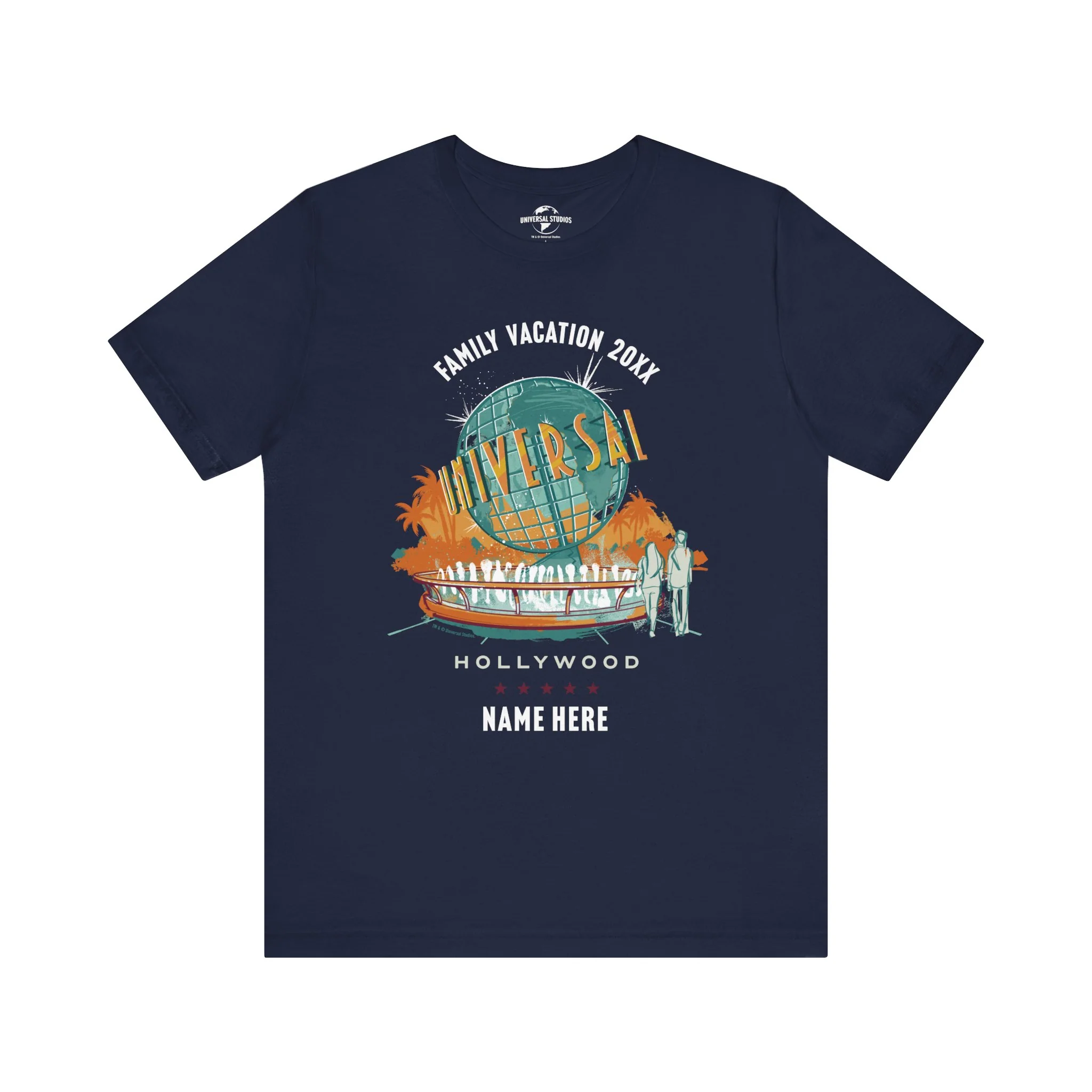 Universal Studios Hollywood Vintage Globe Personalized T-Shirt 4 Universal Studios Hollywood Vintage Globe Personalized T-Shirt