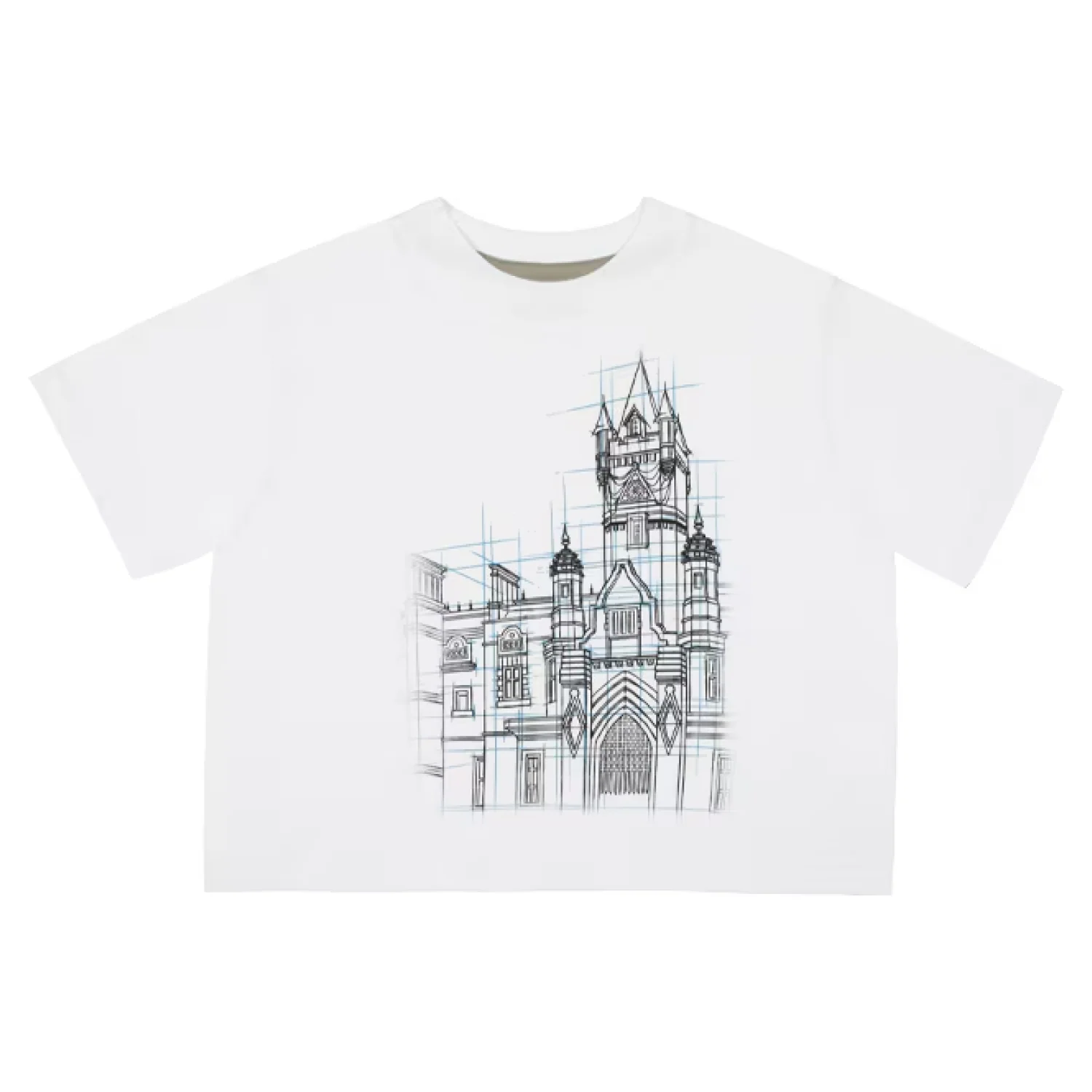 Frankenstein Manor Glow-In-The-Dark Women's Cropped T-Shirt 2 Frankenstein Manor Glow-In-The-Dark Women's Cropped T-Shirt