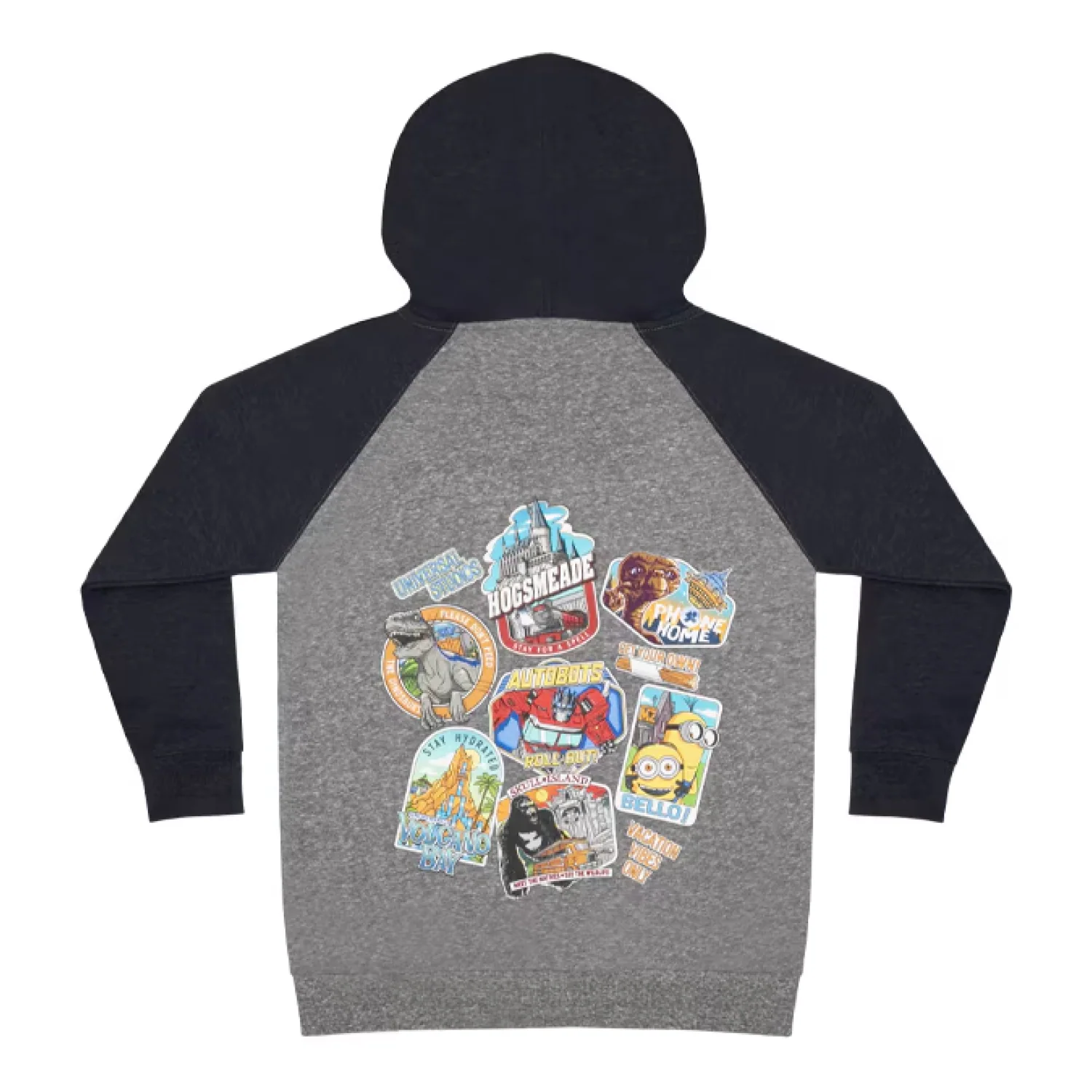 Universal Orlando Resort Collage Youth Zippered Hooded Sweatshirt