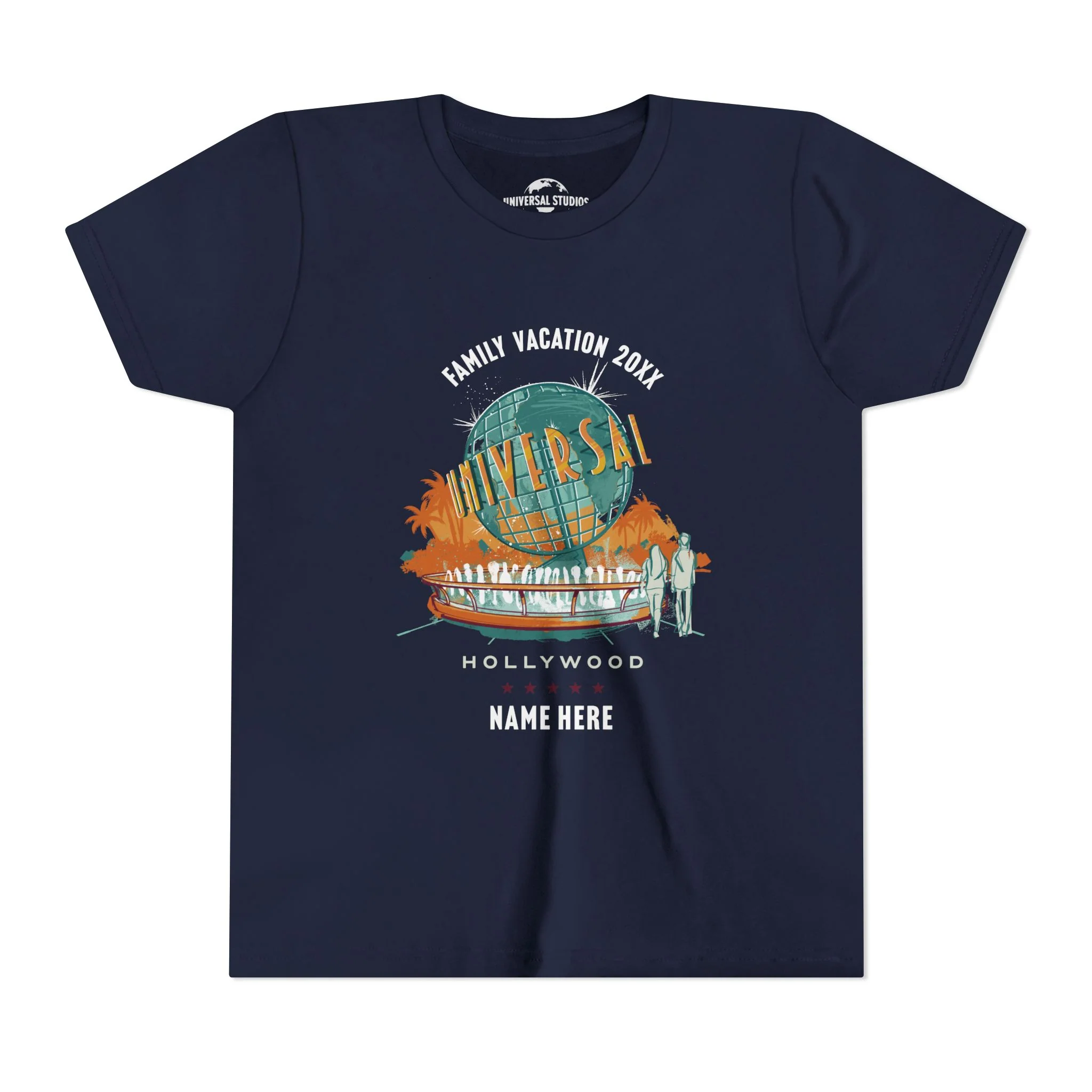 Universal Studios Hollywood Vintage Globe Personalized Youth T-Shirt 5 Universal Studios Hollywood Vintage Globe Personalized Youth T-Shirt