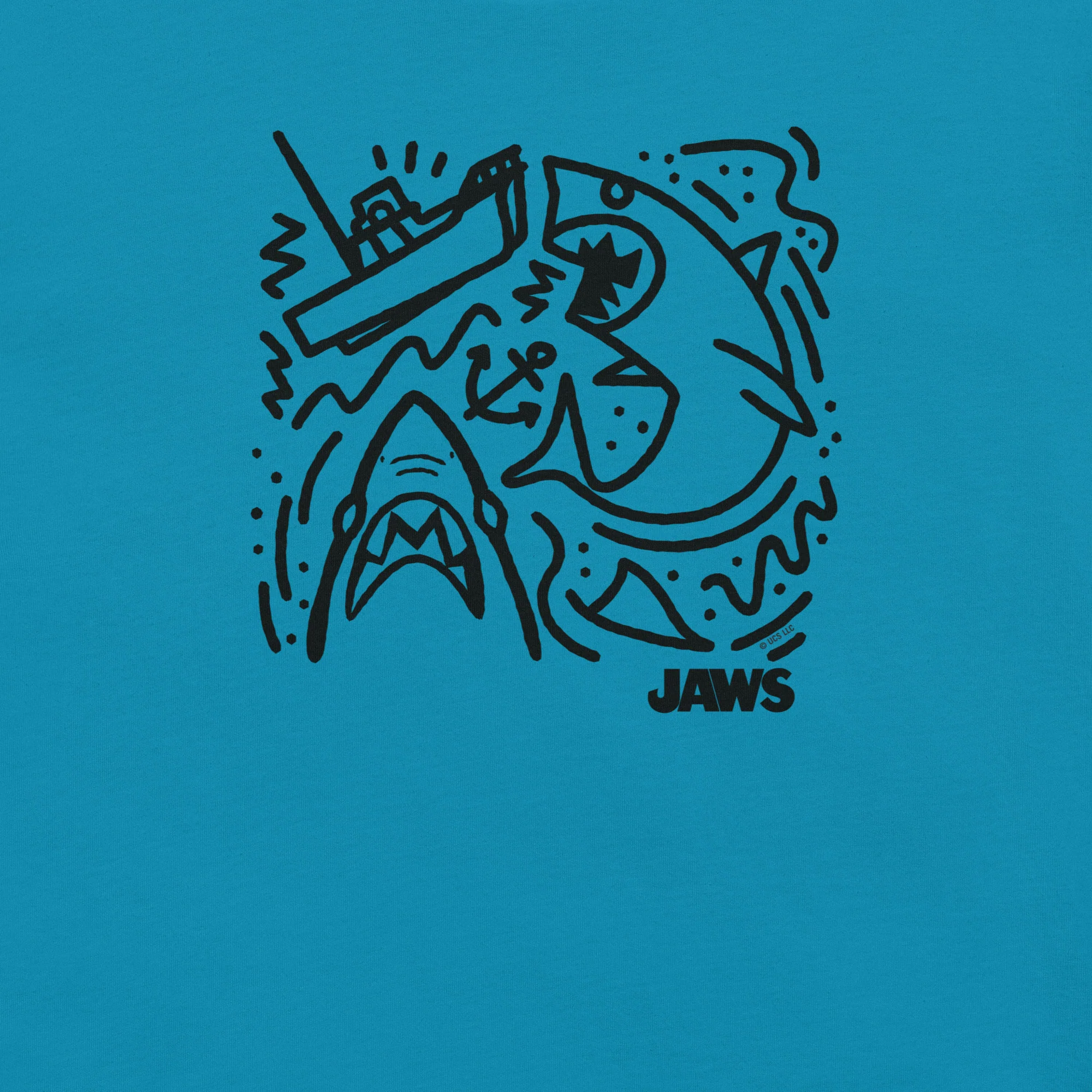 Jaws Boat Doodle T-Shirt 2 Jaws Boat Doodle T-Shirt