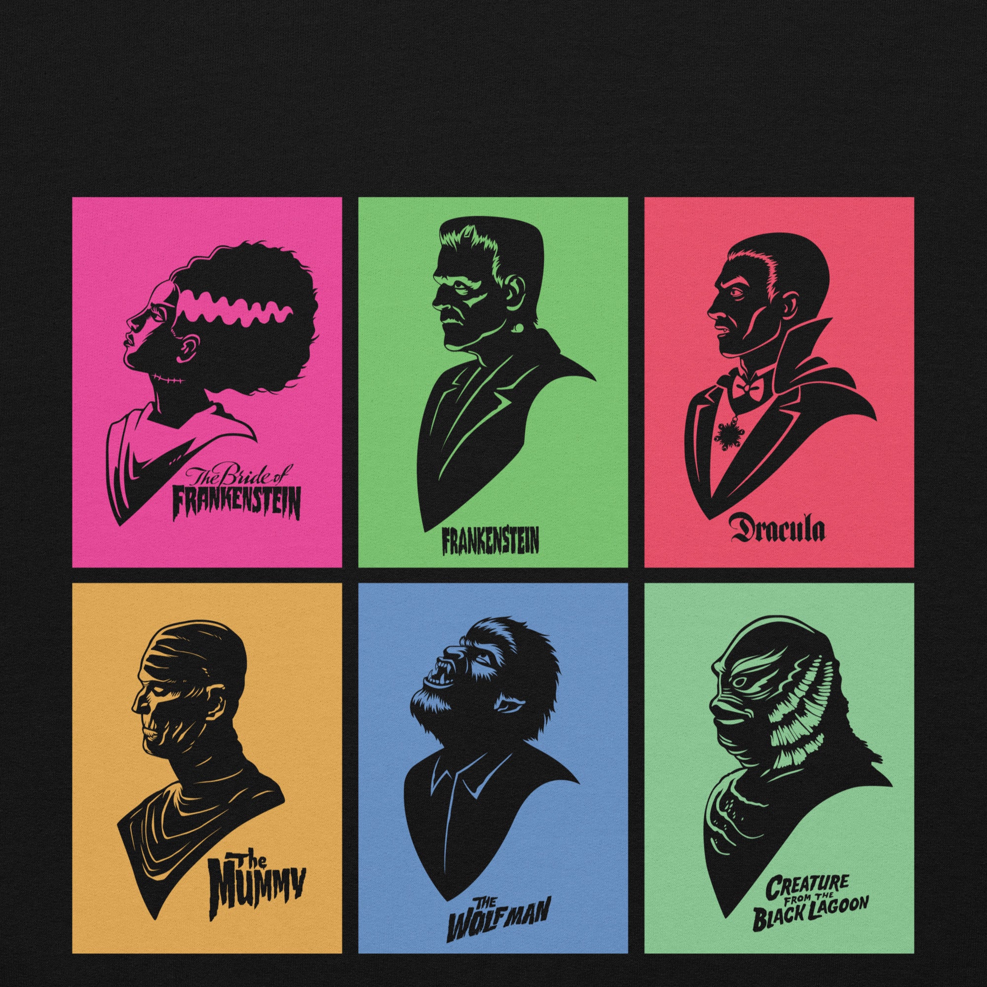 Universal Monsters Mash Up Grid Hoodie