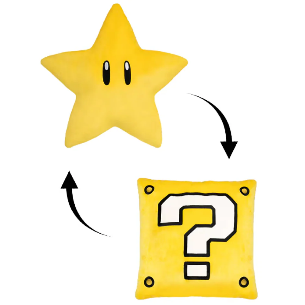 Home 19 SUPER NINTENDO WORLD™ Reversible Super Star & Block Pillow