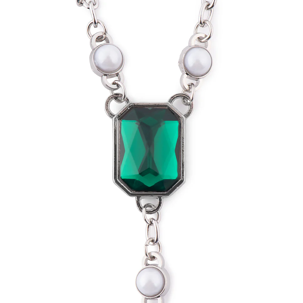 Harry Potter™ Necklace of Slytherin™ Crest with Pearl