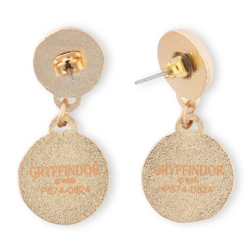 Harry Potter™ Earrings of Gryffindor™ Crest with Pearl