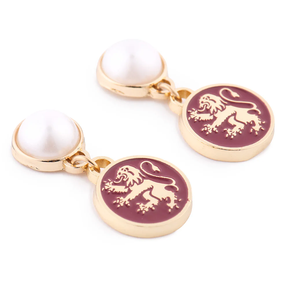 Harry Potter™ Earrings of Gryffindor™ Crest with Pearl 4 Harry Potter™ Earrings of Gryffindor™ Crest with Pearl