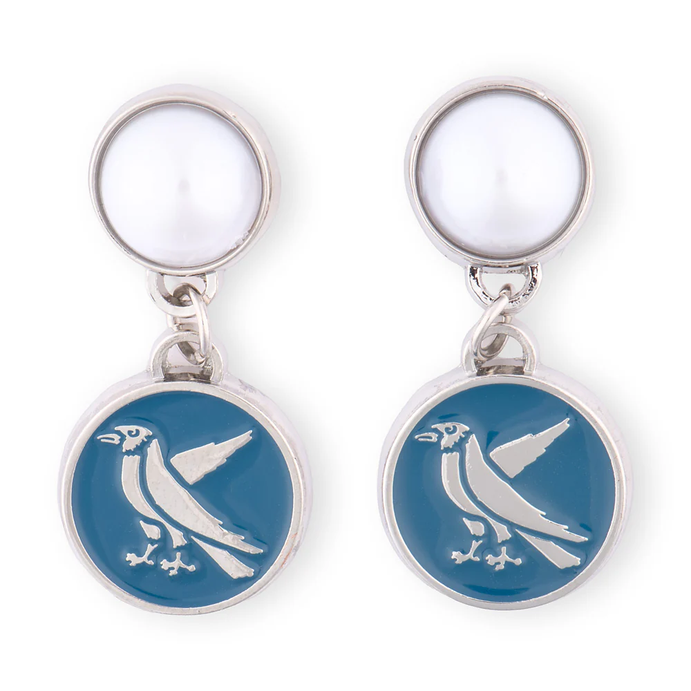 Harry Potter™ Earrings of Ravenclaw™ Crest with Pearl