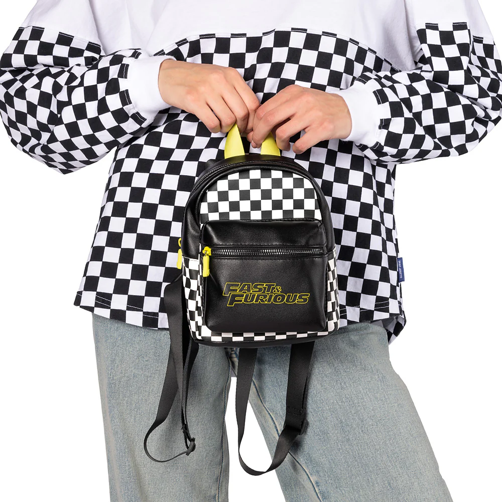 Fast & Furious Checkerboard Mini Backpack 6 Fast & Furious Checkerboard Mini Backpack