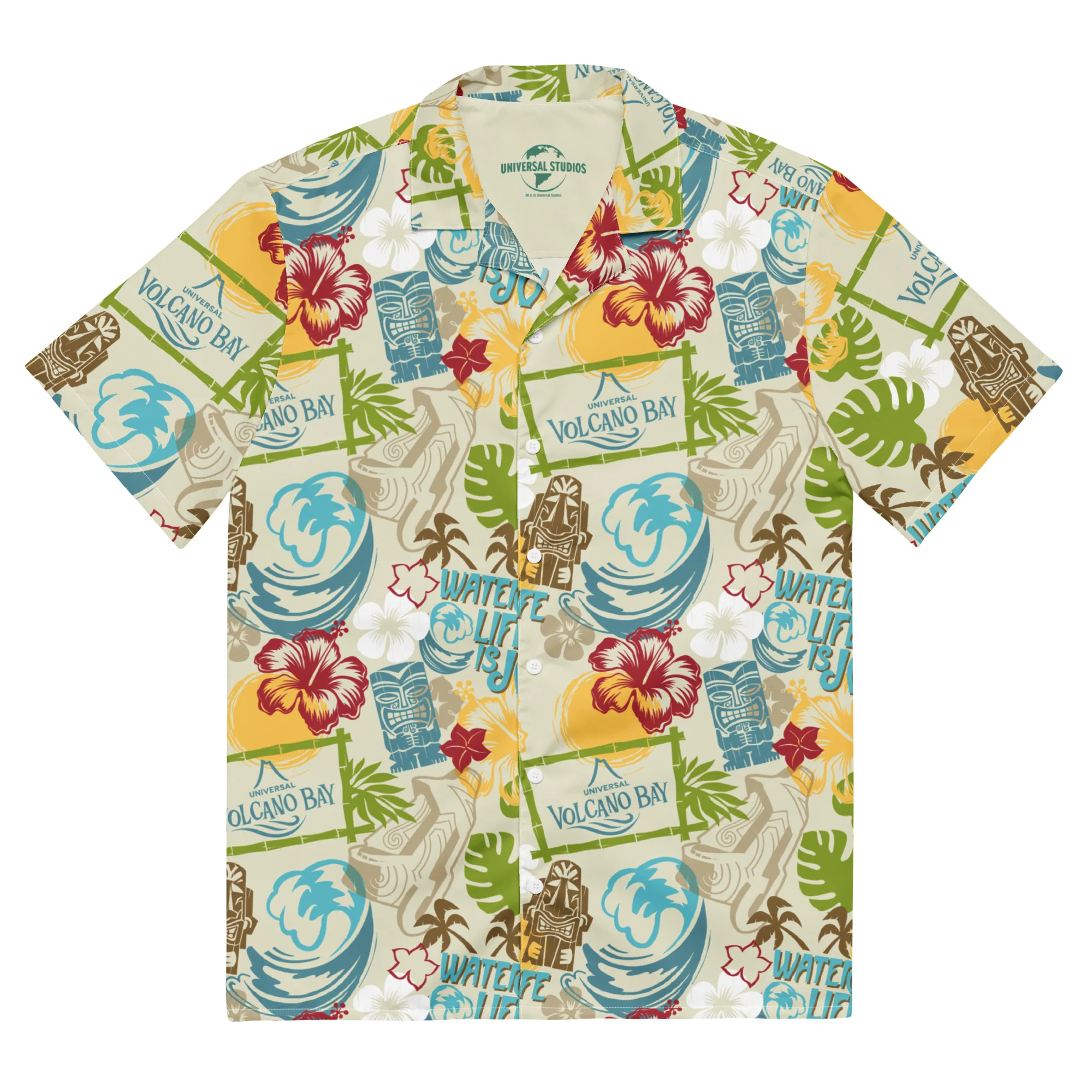 Universal Volcano Bay Patterned Button-Up Shirt