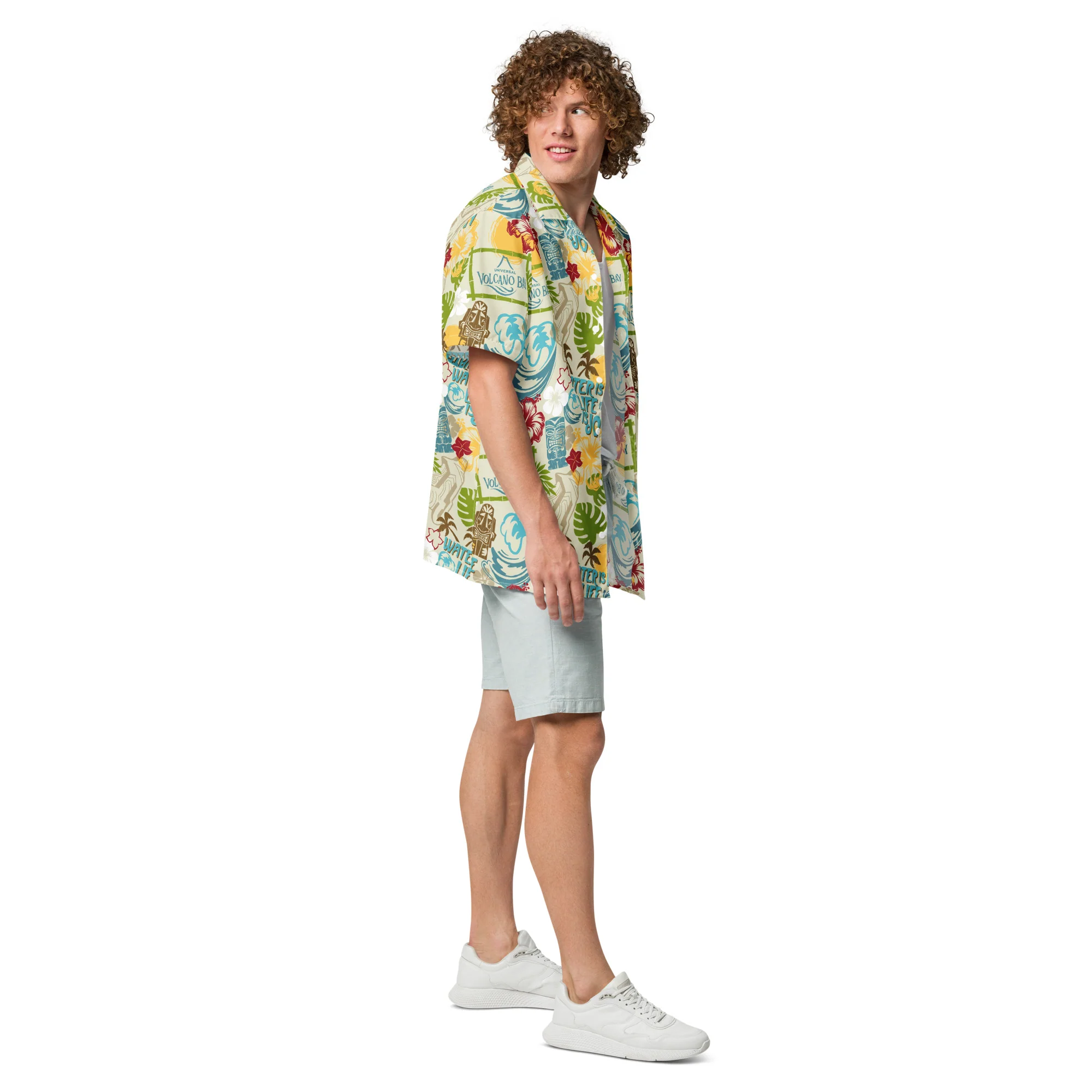 Universal Volcano Bay Patterned Button-Up Shirt