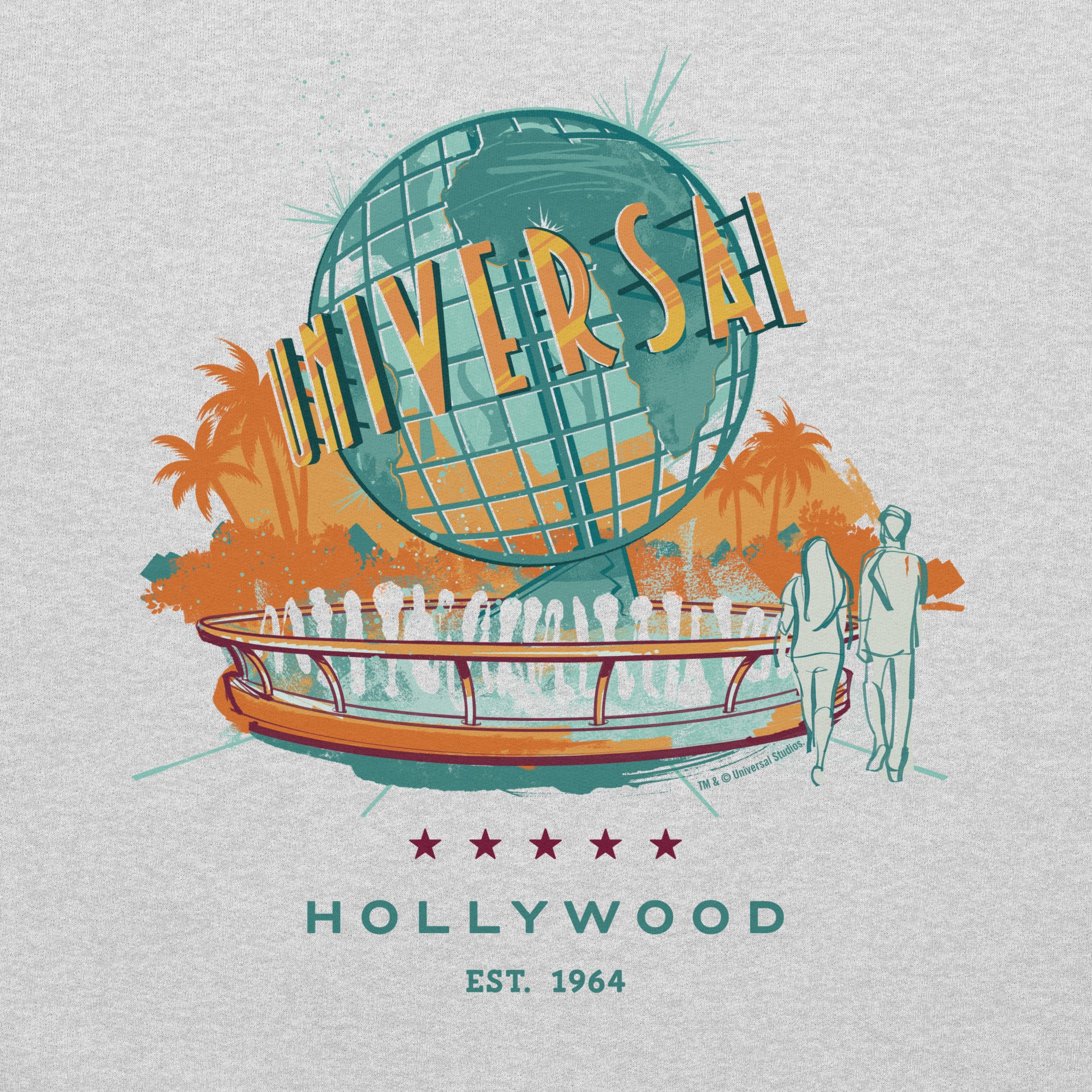 Universal Studios Hollywood Vintage Globe Hoodie 2 Universal Studios Hollywood Vintage Globe Hoodie