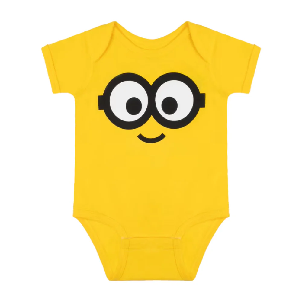 Despicable Me Two Eye Minion Face Infant Bodysuit 2 Despicable Me Two Eye Minion Face Infant Bodysuit