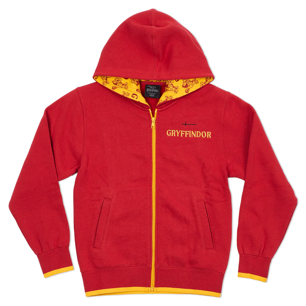 Harry Potter™ Youth Zip-Up Fleece Hoodie of Gryffindor™ Logo